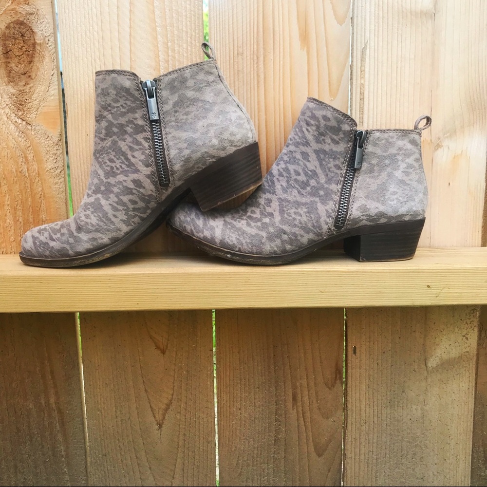 Lucky Brand Suede Leather Ankle Booties